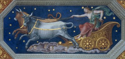 La ninfa Calisto en el carro de Júpiter, decoración del techo de la 